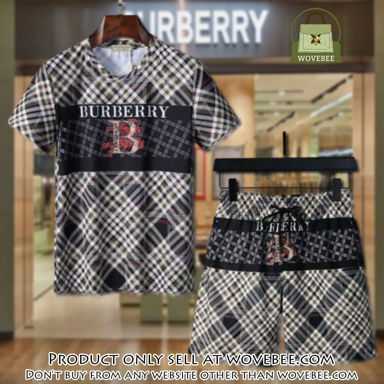 Burberry combo unisex tshirt & short limited luxury outfit cts1033 wvb0318198